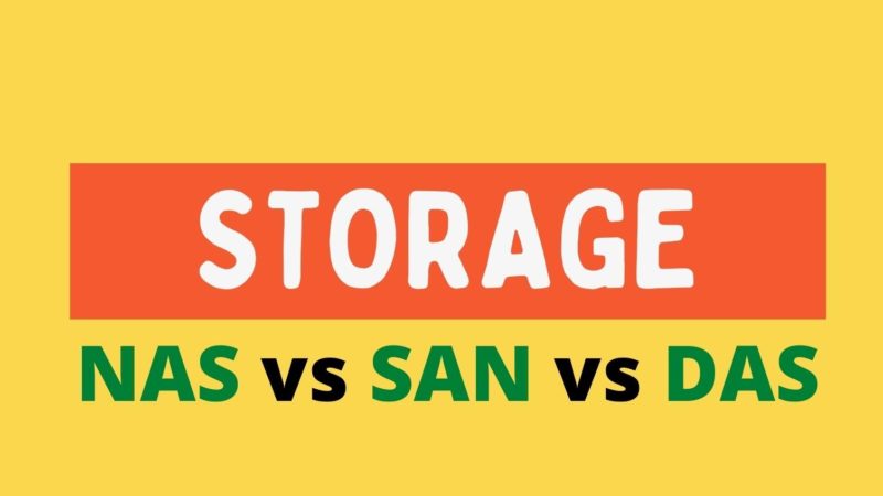 Storage concepts NAS, DAS & SAN Explained
