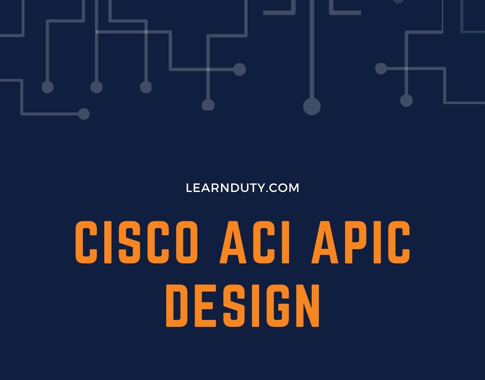 Cisco APIC Appliance features and design