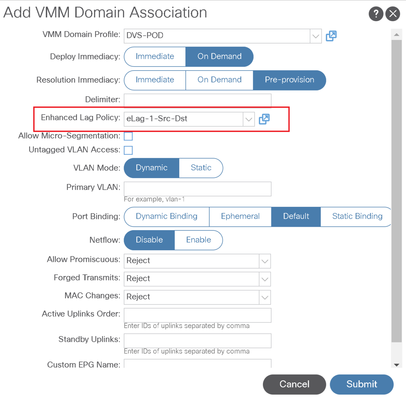 Cisco ACI VMM Integration With Enhanced LACP Configuration – Learn Duty